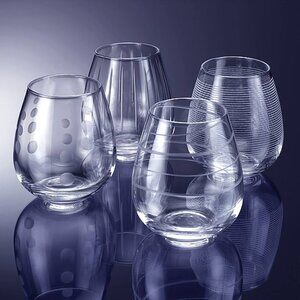 Cheers By Mikasa stemless wine glasses 4 set